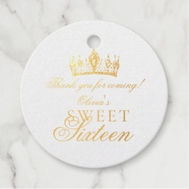 Roze Goud Folie Zoete 16 Verjaardag Sprankelende V Bedankjes Labels