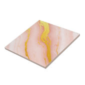 Roze Goud Geaderd Marmer Tegeltje (Zijkant)