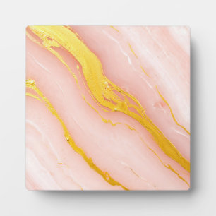 Roze Goud Geaderde Marmer Fotoplaat