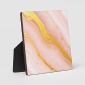 Roze Goud Geaderde Marmer Fotoplaat (Voorkant)
