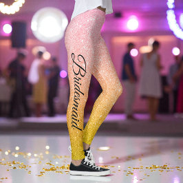 Roze Goud Gele Glitter Feest Leggings