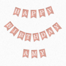 Roze Goud Gelukkige Verjaardag 3 Letters Naam Amy 