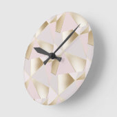  roze goud geometrisch ronde klok (Hoek)