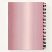 Roze Goud Gepersonaliseerd Monogram Notitieboek (Achterkant)