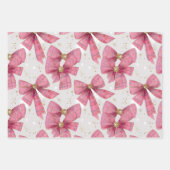 Roze Goud Geplaagd Bogen Kerst Inpakpapier Vel (Voorkant)