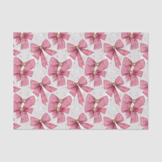 Roze Goud Geplaagd Bogen Kerst Tissuepapier (Voorkant)