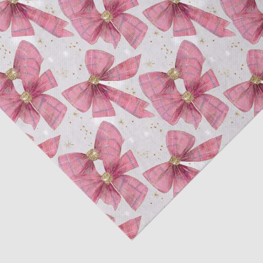 Roze Goud Geplaagd Bogen Kerst Tissuepapier (Detail)