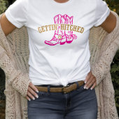 Roze Goud Gettin 'Hitched Bruids T-shirt