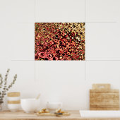 Roze Goud Gevlekt Ontwerp Poster (Keuken)