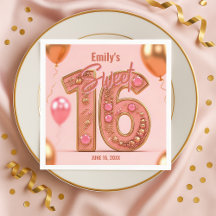 Roze Goud Glam Blush Roze Edelsteen Sweet 16 