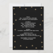 Roze Goud Glam Bruidsmeisjes Weekend Uitnodiging (Achterkant)