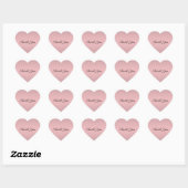 Roze Goud Glam Elegante Aangepaste Bedankt Sjabloo Hart Sticker (Vel)