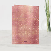 Roze Goud Glam Sparkle Kaart (Achterkant)
