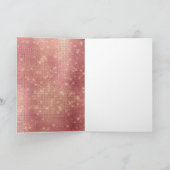 Roze Goud Glam Sparkle Kaart (Binnen)