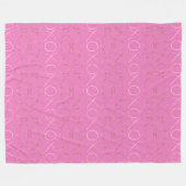 Roze Goud Glam XOXO Fleece Deken (Voorkant (Horizontaal))
