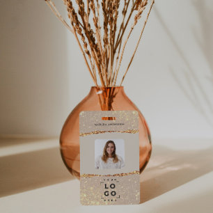 Roze goud glinster roze moderne meisjesachtige ele badge