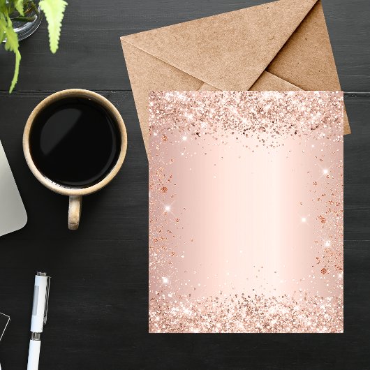 Roze goud glinsterend papier vel