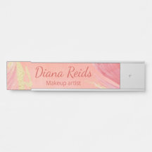 Roze goud glinsterende aangepaste naam