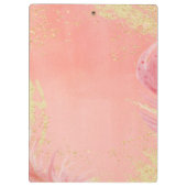 Roze goud glinsterende aangepaste naam klembord (Achterkant)