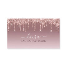 Roze goud glinsterende chique script met monogram