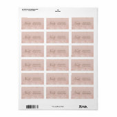 Roze Goud Glitter 90e Verjaardagsadres Etiket (Full Sheet)