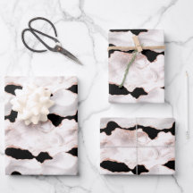 Roze Goud Glitter Agaat Zwart Wit Draai