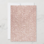 Roze Goud Glitter Bat Mitzwa Kaart (Achterkant)