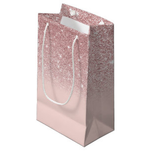 Roze Goud Glitter Blush Roze Ombre Klein Cadeauzakje
