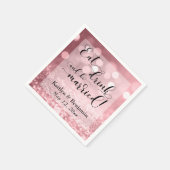 Roze Goud Glitter Bokeh, Eet, drink en wees getrou Servetten (Hoek)