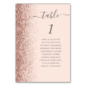 Roze Goud Glitter Bruiloft Kaart (Achterkant)