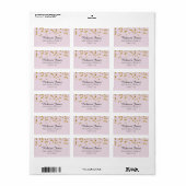 Roze Goud Glitter confetti Adreslabels Etiket (Full Sheet)