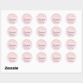 Roze Goud Glitter Confetti Afstudeergeschenk Ronde Sticker (Vel)