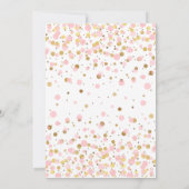 Roze Goud Glitter Confetti Meisje Negende Verjaard Kaart (Achterkant)
