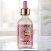 Roze Goud Glitter Cosmetica Druppelfles Etiket