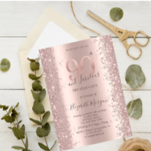 Roze Goud Glitter Diamanten 90ste Verjaardag