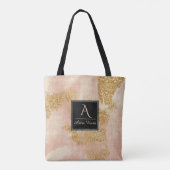 *~*  roze goud Glitter Distress Golden Tote Bag (Achterkant)