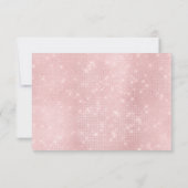 Roze Goud Glitter Eenhoorn Baby Shower Kaart (Achterkant)
