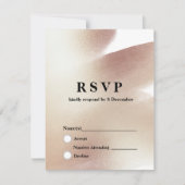 Roze Goud, Glitter elegant 3.5" x 5" Antwoordkaart RSVP Kaartje (Voorkant)