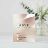 Roze Goud, Glitter elegant 3.5" x 5" Antwoordkaart RSVP Kaartje (Staand voorkant)