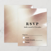 Roze Goud, Glitter elegant 3.5" x 5" Antwoordkaart RSVP Kaartje (Voorkant / Achterkant)