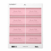 Roze Goud Glitter Handgeschreven Naam Sjabloon Etiket (Full Sheet)