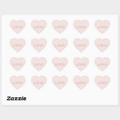 Roze Goud Glitter Liefde Hart Sticker (Vel)