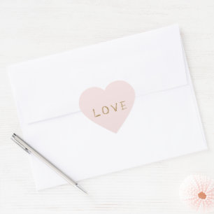Roze Goud Glitter Liefde Hart Sticker