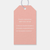 Roze Goud Glitter Oog Cadeaulabel (Achterkant)