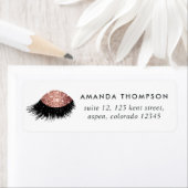 Roze Goud Glitter Oog Etiket (Insitu)