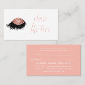 Roze Goud Glitter Oog Verwijzing (Voorkant / Achterkant)