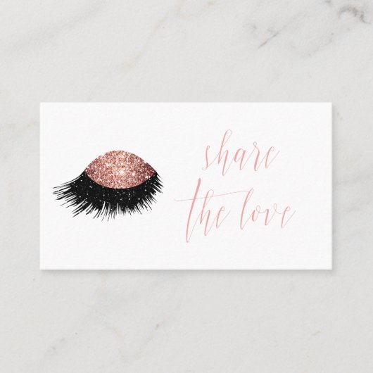 Roze Goud Glitter Oog Verwijzing (Voorkant)