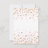 Roze Goud Glitter Pailletten Confetti Verjaardag Bedankkaart (Achterkant)