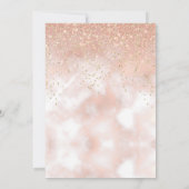 Roze Goud Glitter Sparkle Zoete 16 Kaart (Achterkant)