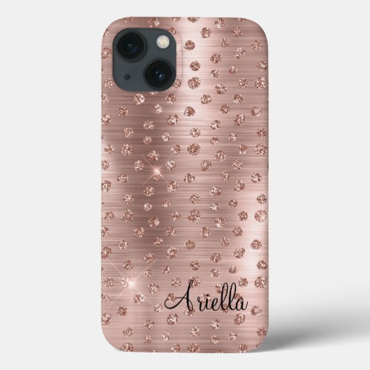 Roze Goud Glitter Sparkly Glam Case-Mate iPhone Case (Achterkant)